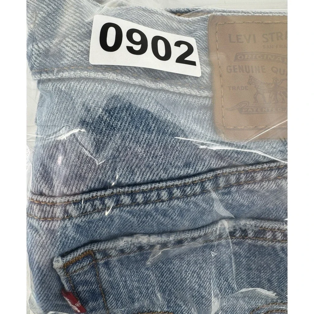 Levi's Wedgie Women's High Rise Cut Off Blue Denim Shorts Button Fly Size 26W
